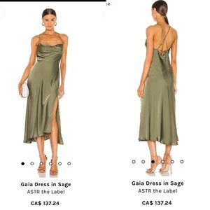 BNWT Astr The Label Gaia Dress - Sage (L size available)
